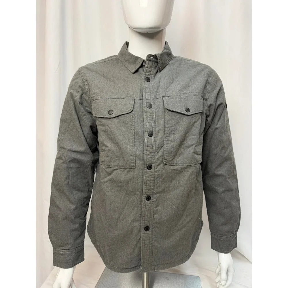 The North Face Mens Campshire Sherpa Fleece Lined Shirt Jacket Grey M NEW